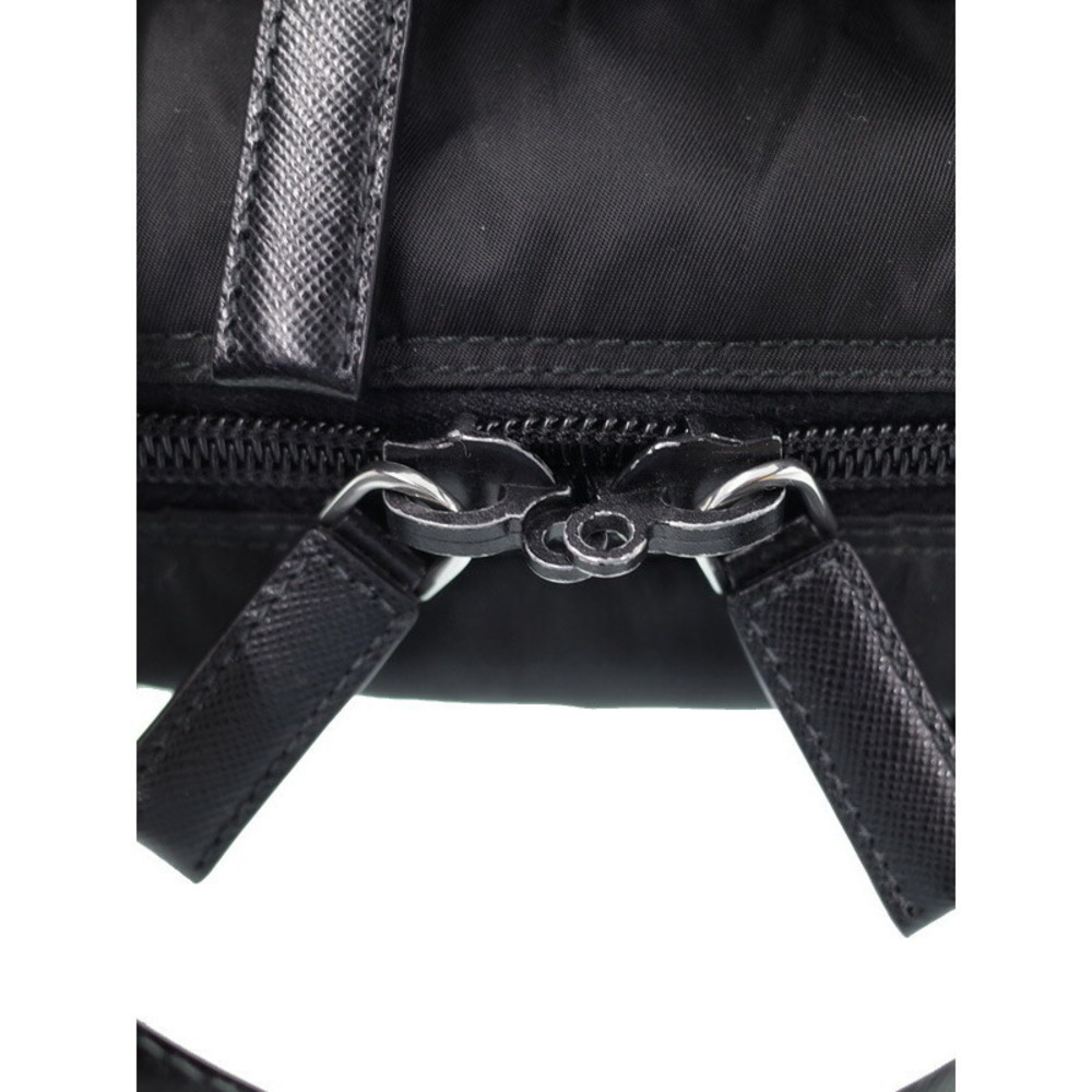 Prada ReNylon Saffiano Leather Briefcase refined business accessory Black - Picture 4 of 9